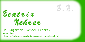 beatrix nehrer business card
